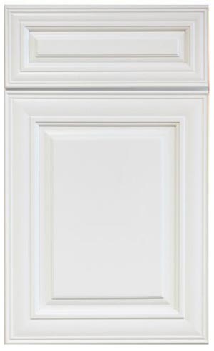 Bristol White cabinet door — by WoodArt Cabinets San Antonio