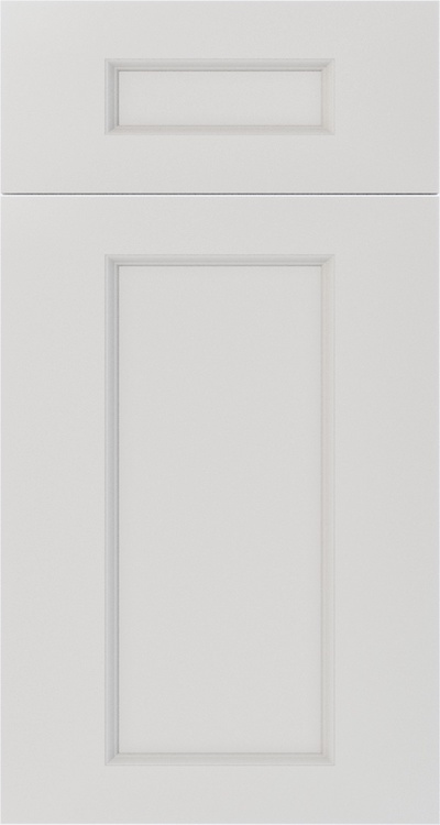 Double Dove White cabinet door — by WoodArt Cabinets San Antonio