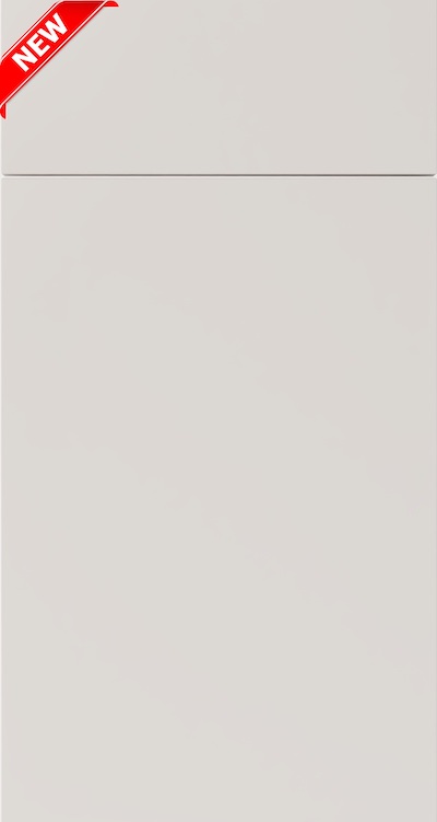 Matt Ivory cabinet door — by WoodArt Cabinets San Antonio