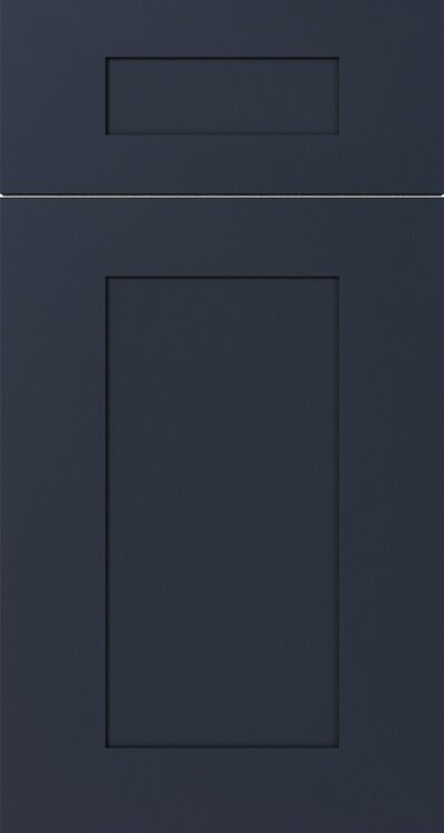 Navy Blue cabinet door — by WoodArt Cabinets San Antonio