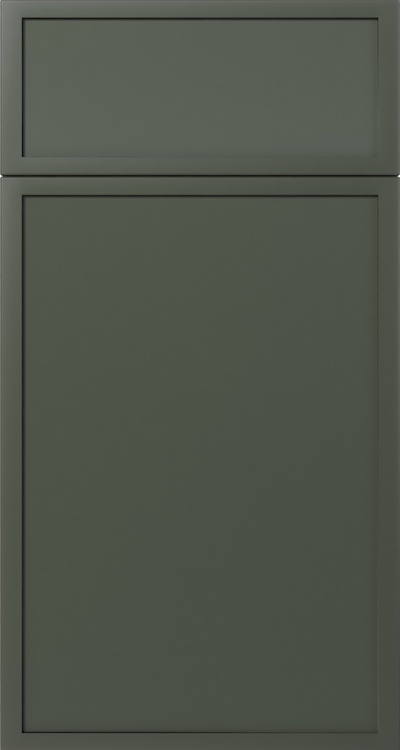 Slim Aston Green cabinet door — by WoodArt Cabinets San Antonio