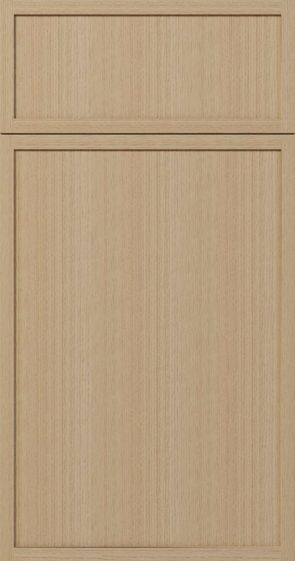 Slim White Oak cabinet door — by WoodArt Cabinets San Antonio
