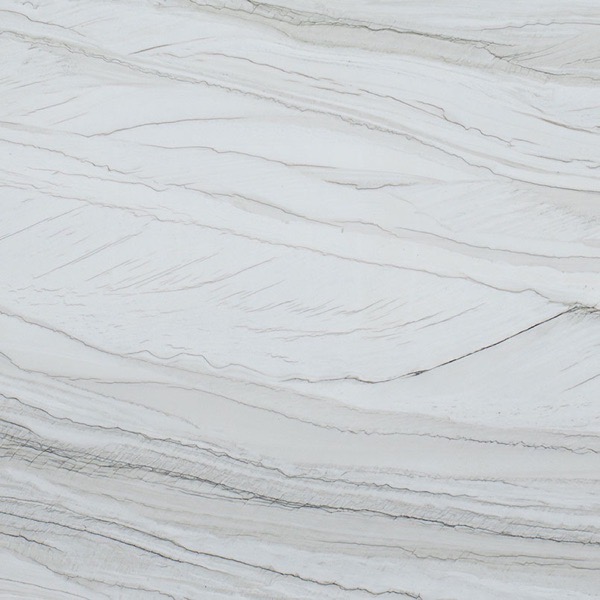 White Macaubas quartzite countertop slab — MSI Surfaces — WoodArt Cabinets San Antonio