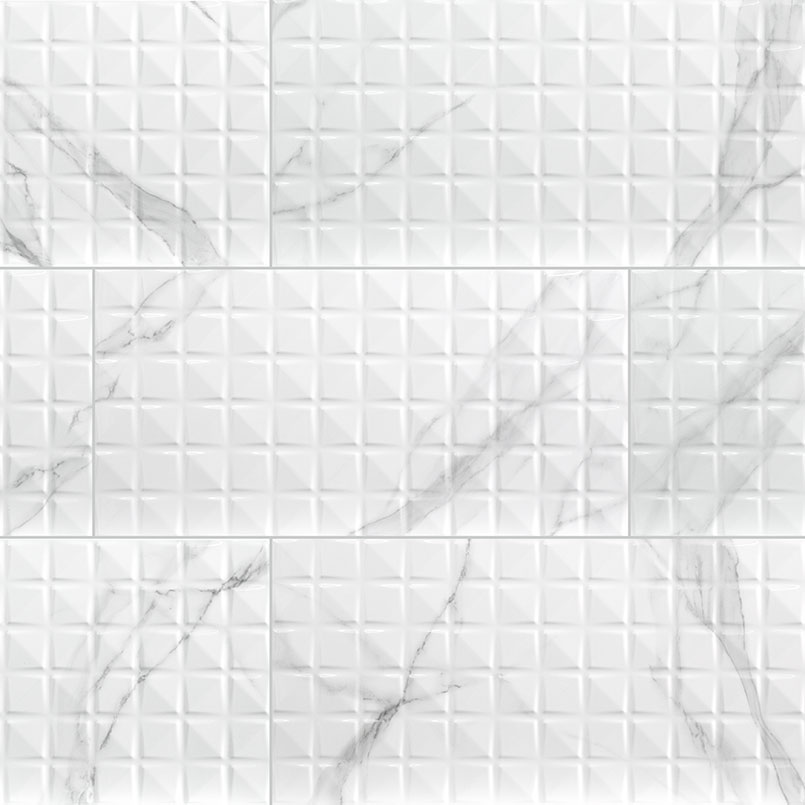 Dymo Statuary Chex White 12x24 ceramic tile — MSI