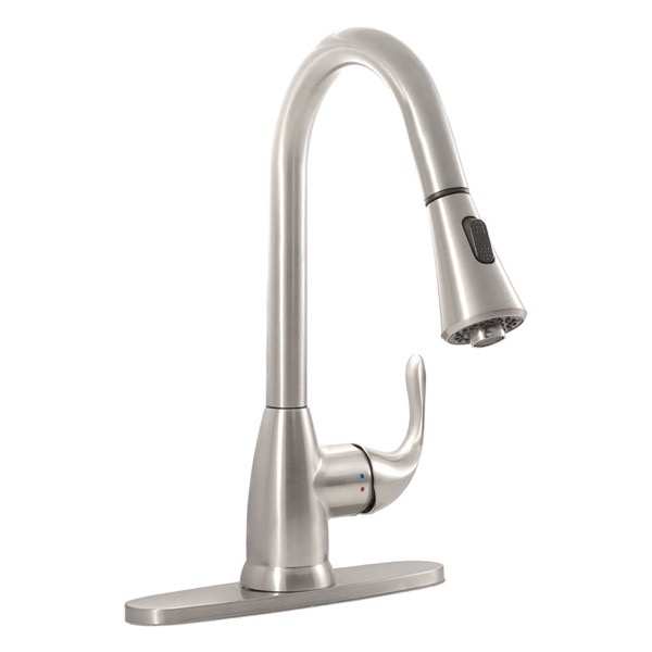 1-Handle Pull-Down Sprayer Kitchen Brushed Nickel — MSI Surfaces faucet