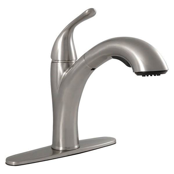 1-Handle Pull-Out Sprayer Kitchen Brushed Nickel — MSI Surfaces faucet