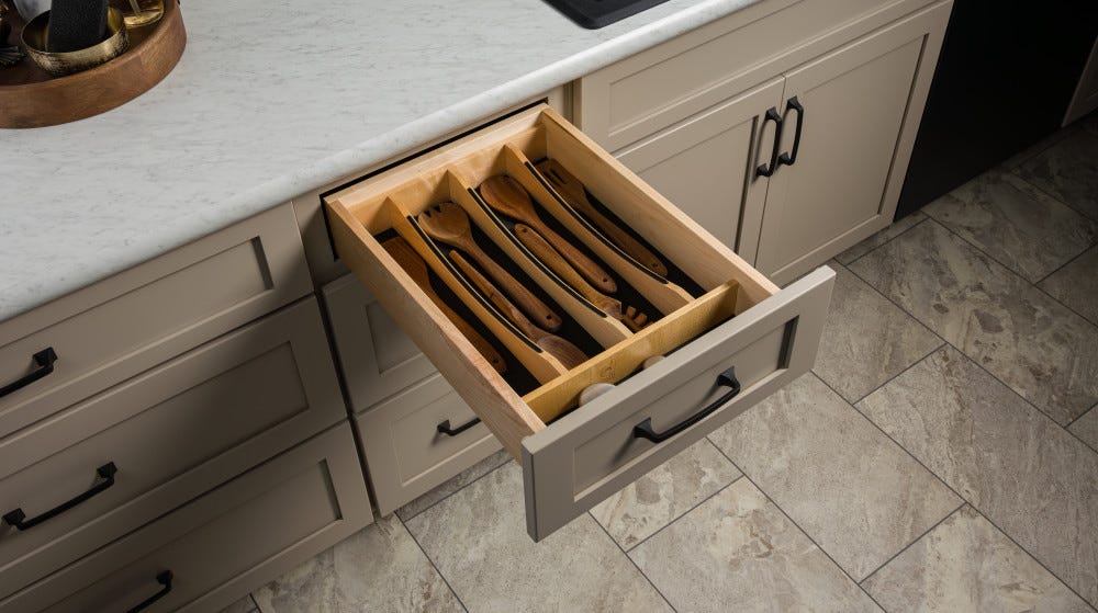 Craftsman Solid Wood Utensil Drawer Insert 4WUTCC — by Rev-a-Shelf