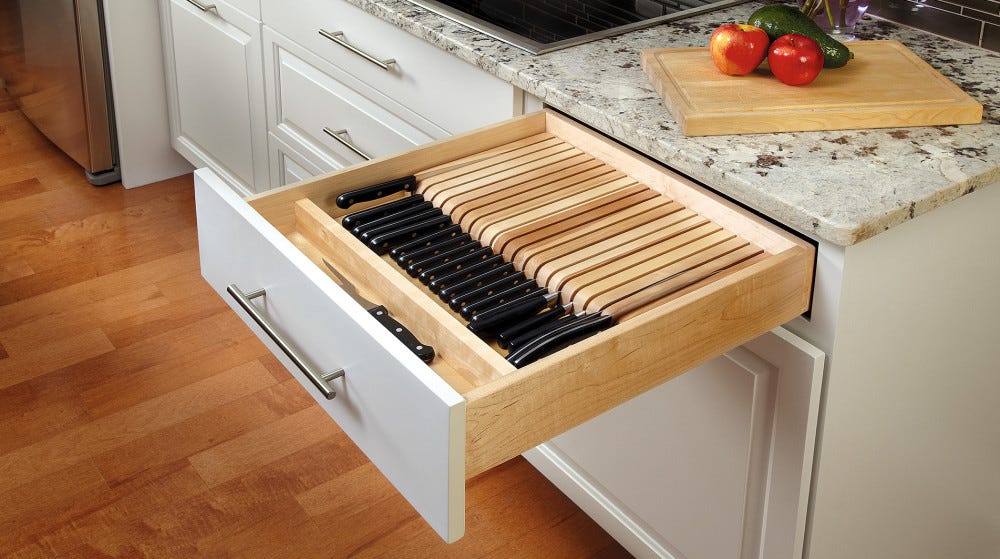 Wood Knife Block Insert 4WKB — by Rev-a-Shelf