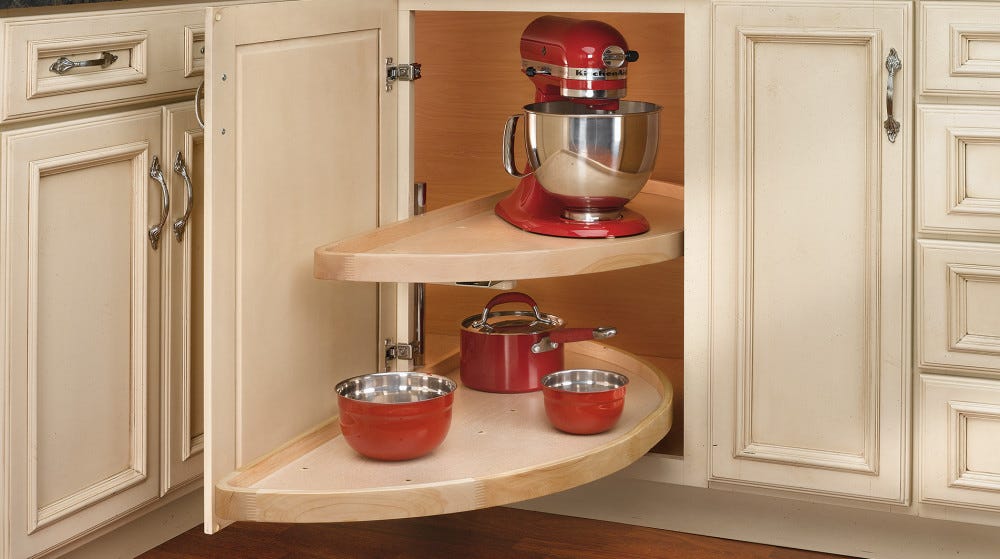 Wood Classic Half-Moon Organizer 4WLS — by Rev-a-Shelf