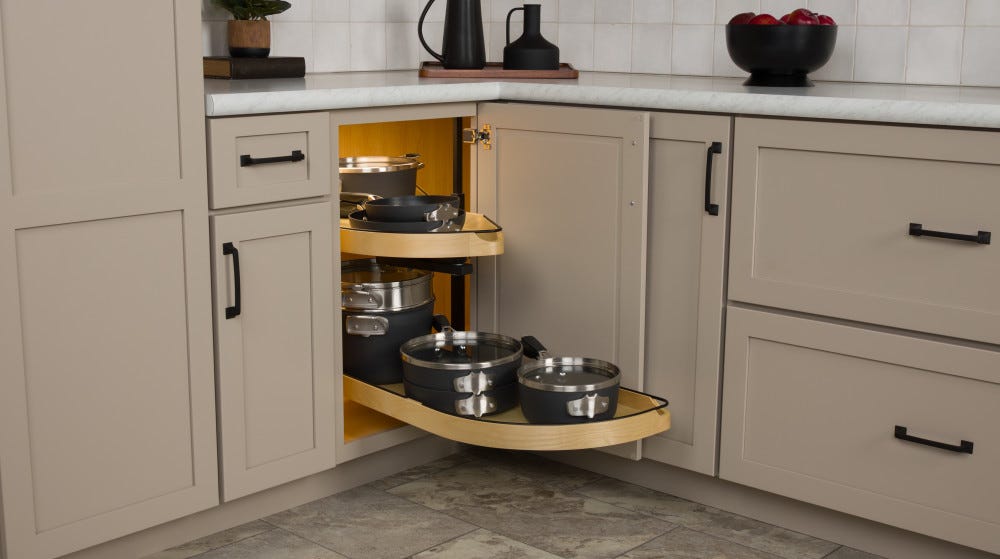 Craftsman Solid Wood Girasolo blind corner optimizer 487CC — by Rev-a-Shelf