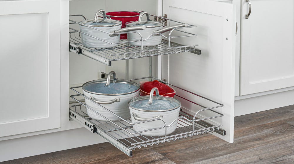 Chrome Wire Pullout Shelves 5WB — by Rev-a-Shelf