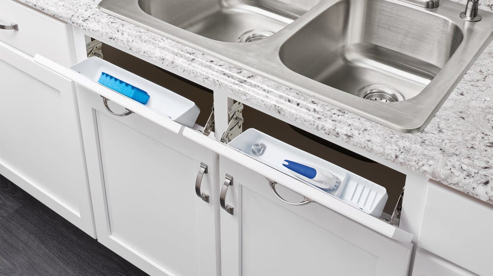 Polymer Sink Front Tip-Out Trays LD-6572 — by Rev-a-Shelf