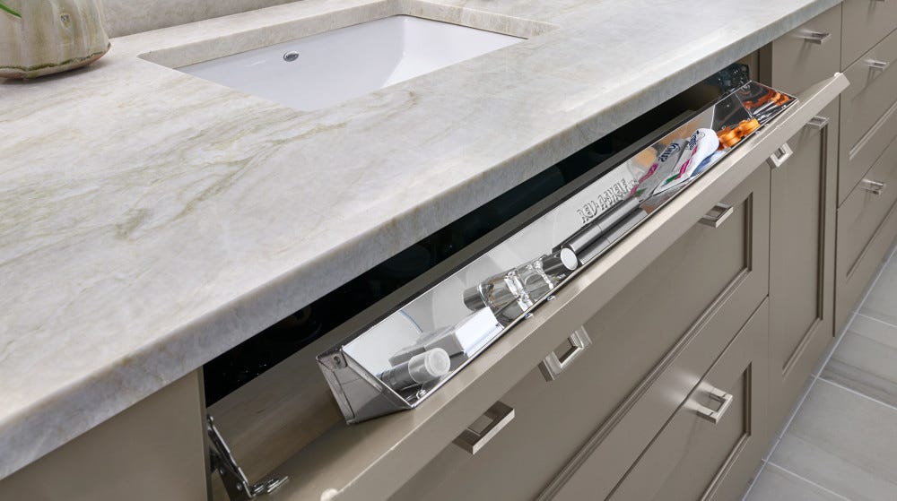 Stainless Steel Sink Front Tip-Out Trays 6581 — by Rev-a-Shelf