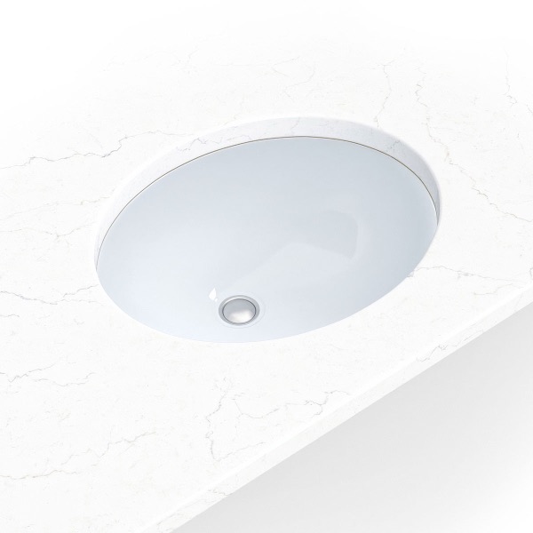 White Oval 1512 sink — MSI Surfaces at WoodArt Cabinets San Antonio