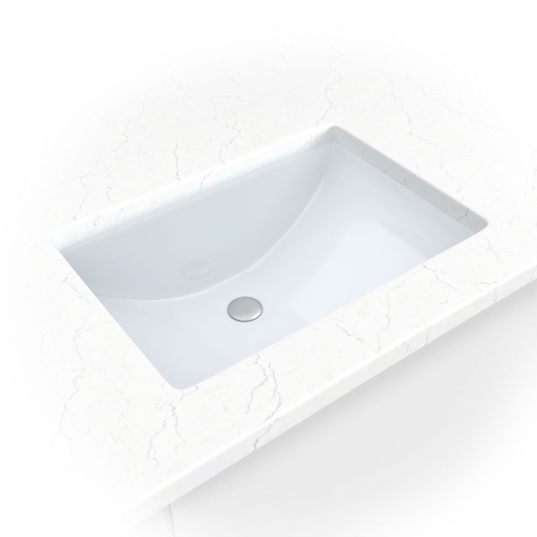 White Rect 2015 Straight sink — MSI Surfaces at WoodArt Cabinets San Antonio