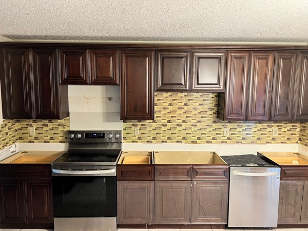 premium kitchen install by WoodArt Cabinets