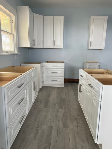 two-tone kitchen design by WoodArt Cabinets