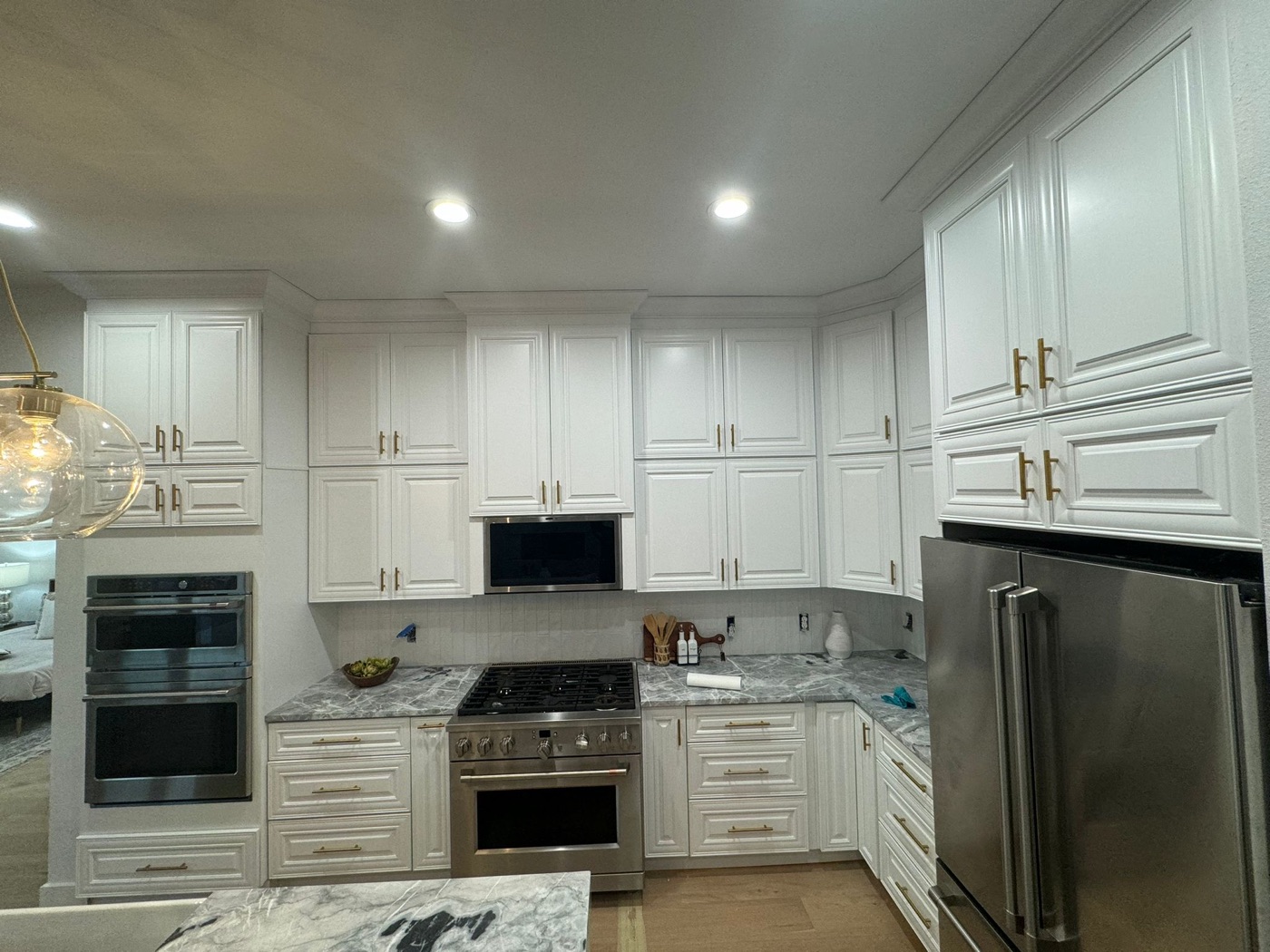 Quartzite kitchen countertop with gray veining San Antonio