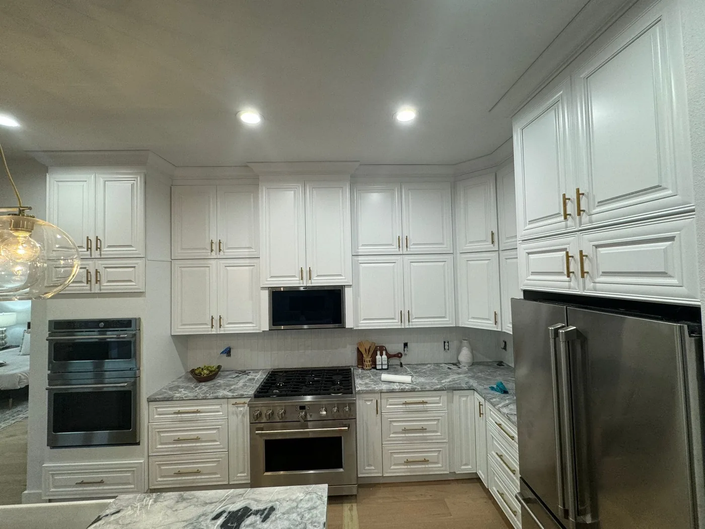 Quartzite kitchen countertop with gray veining San Antonio